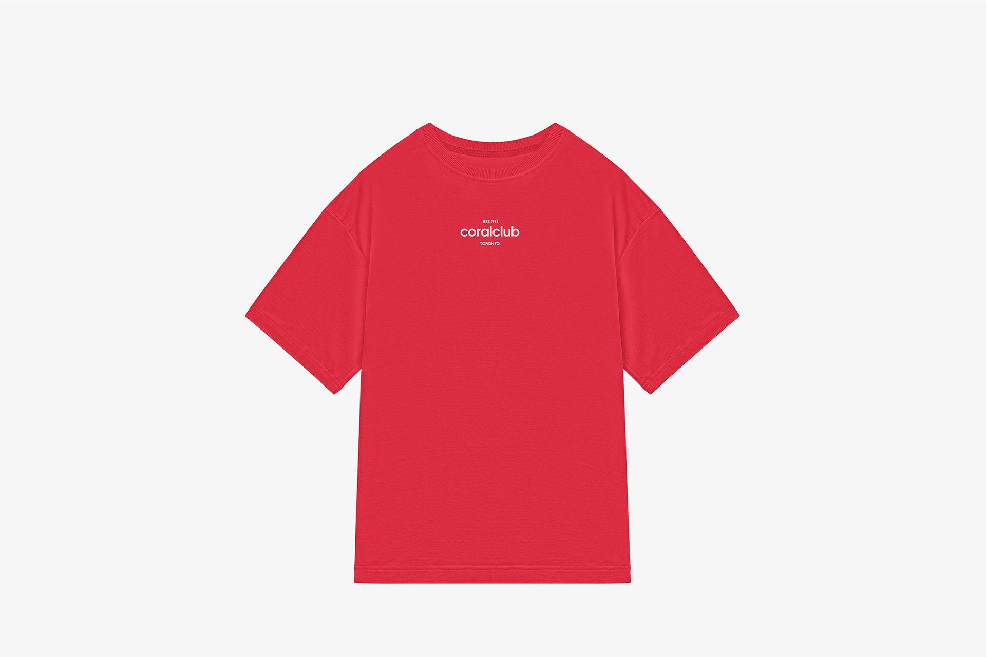 Camiseta oversize, coral